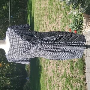 Roz & Ali Faux Wrap Short Sleeve Dress